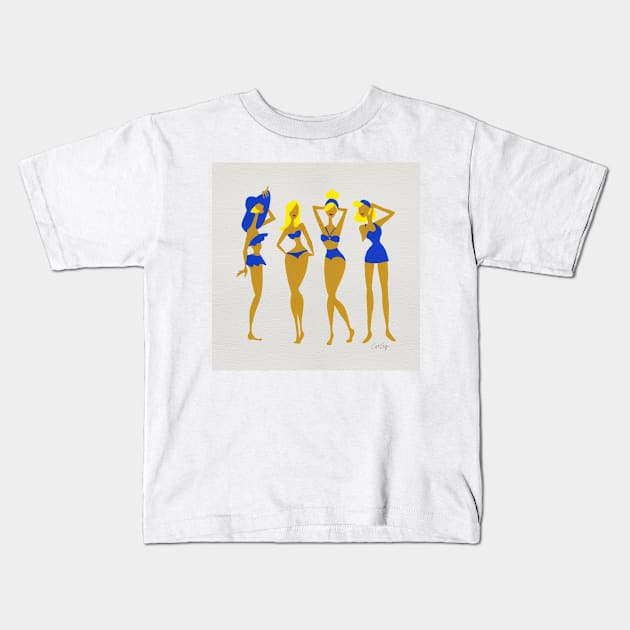 Bombshells - Blonde Kids T-Shirt by CatCoq